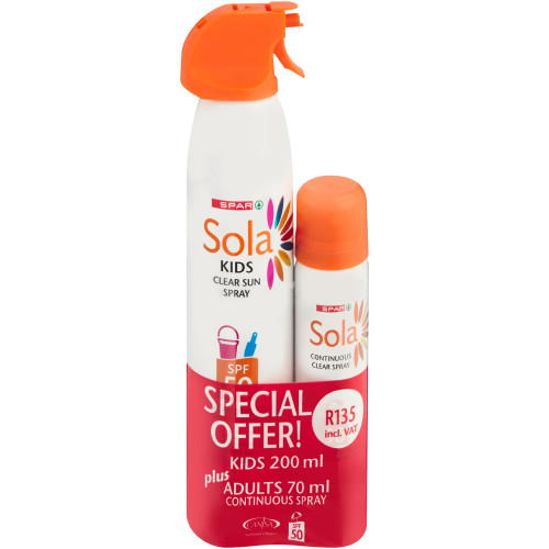 SPAR SOLA SPF50 KID SPR VP 200+70(FL)(RF